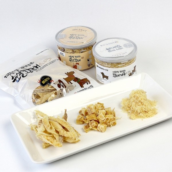 반려견수제간식 대관령흰눈담은 황태간식3종★2세트 (대관령건조)