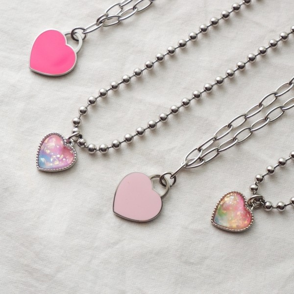 페오펫몰,[오늘출발]강아지 고양이 하트 써지컬 인식표 목걸이