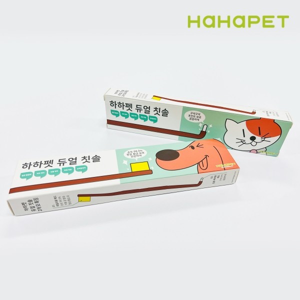 페오펫몰,하하펫 반려동물 듀얼모 강아지칫솔 2+2