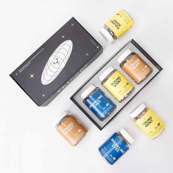 페오펫몰,[펫케어유니온] 추석 특별 이벤트 20% 할인 선물세트 강아지영양제 3종 세트 눈 심장 관절 /200gX3개