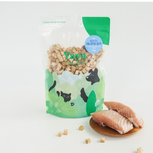 페오펫몰,바야 저칼로리 미니 참치트릿 동결건조 강아지 고양이 칭찬간식