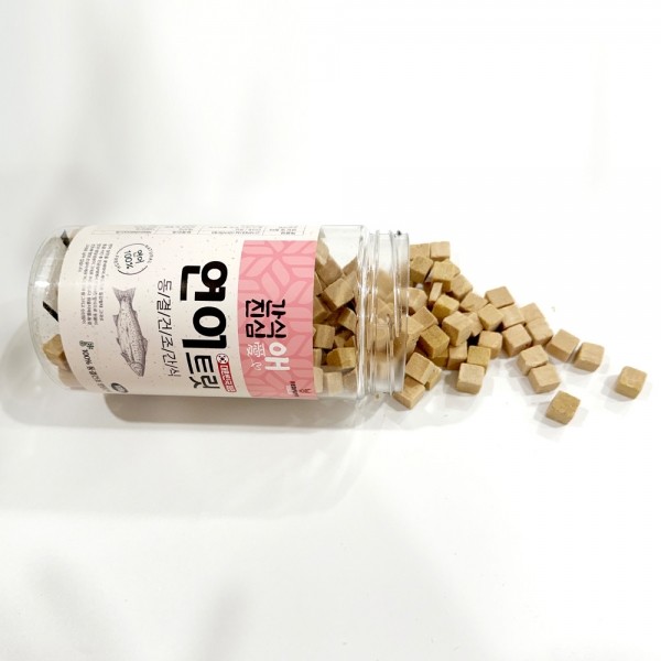 페오펫몰,개과천선 간식애진심 국내생산 동결 건조 애견 간식 통명태 슬라이스 80g