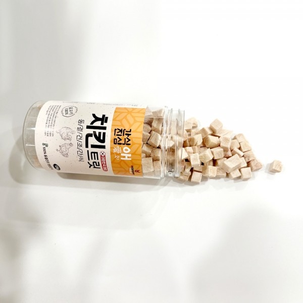 페오펫몰,개과천선 간식애진심 국내생산 동결 건조 애견 간식 통명태 슬라이스 80g