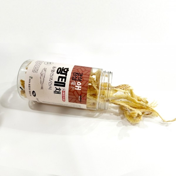 페오펫몰,개과천선 간식애진심 국내생산 동결 건조 애견 간식 통명태 슬라이스 80g