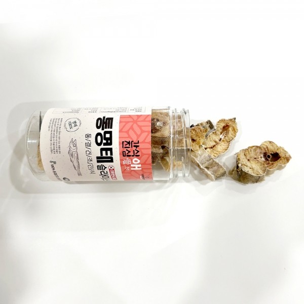페오펫몰,개과천선 간식애진심 국내생산 동결 건조 애견 간식 통명태 슬라이스 80g