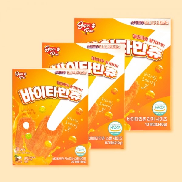 [슈퍼포우] 슈퍼포우 강아지 껌 바이타민츄 XS/S/L
