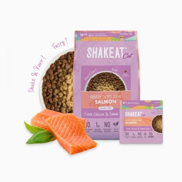 페오펫몰,쉨잇 캣 동결건조 연어와 프레시 치킨&살몬 키블 1.2kg (50g*24ea)