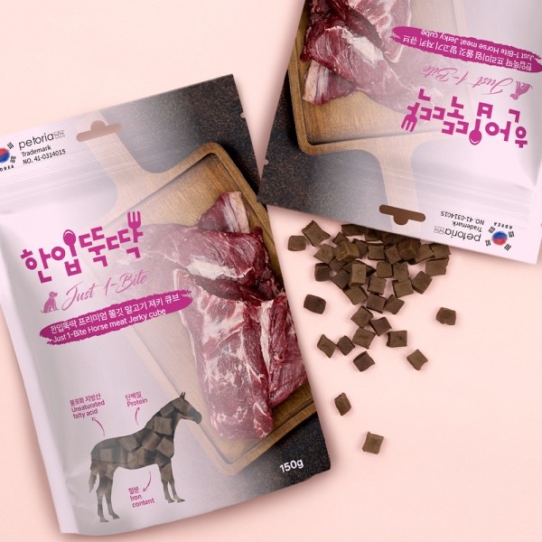 페오펫몰,[펫토리아] 한입뚝딱 프리미엄 쫄깃 져키 큐브 강아지 육포 150g 5개