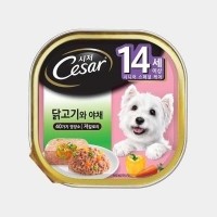 시저 14세 이상 닭고기,현미와 야채 100g [최저가]