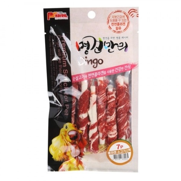 페오펫몰,[페오펫페어] 명견만리 강아지 딩고껌 소고기 5p