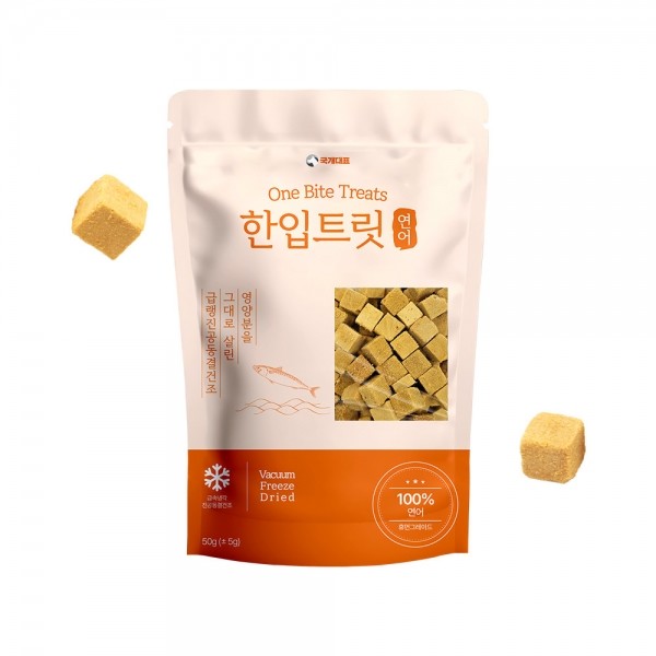 페오펫몰,국개대표 국내산 강아지 동결 건조 간식 한입 트릿 연어, 50g