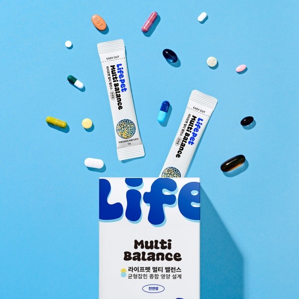 페오펫몰,[라이프펫][꽃길특가] 강아지 고양이 종합영양제 멀티밸런스 전연령 30포 종합건강 60g