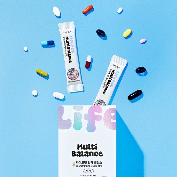 페오펫몰,[라이프펫][꽃길특가] 강아지 고양이 종합영양제 멀티밸런스 시니어 노견 비타민 30포