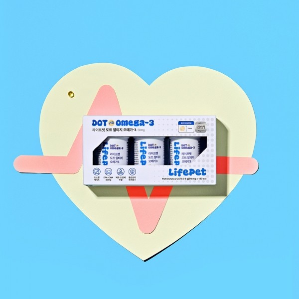 페오펫몰,[라이프펫][꽃길특가] 강아지 고양이 도트알티지 오메가3 50mg 180캡슐 국내최초 CSP용기