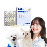 [라이프펫][꽃길특가] 강아지 고양이 도트 알티지 오메가3 100mg 90캡슐
