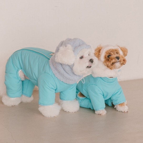 페오펫몰,스캠퍼 이지 핏 올인원 패딩[블루]