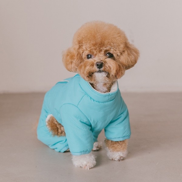 페오펫몰,스캠퍼 이지 핏 올인원 패딩[블루]