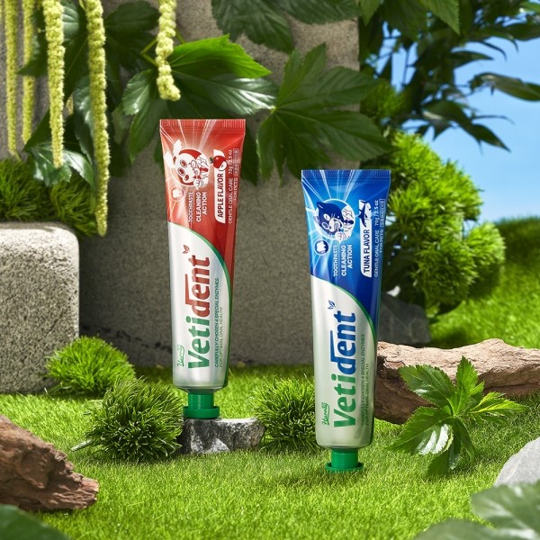 페오펫몰,[허레이][꽃길특가] 프로 베티덴트 치약 사과향+참치향 2개 SET 바르는 겔제형