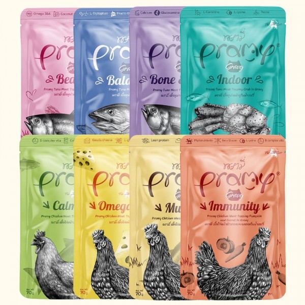 페오펫몰,프라미 습식 파우치 간식 밸런시 튜나그레이비 70g