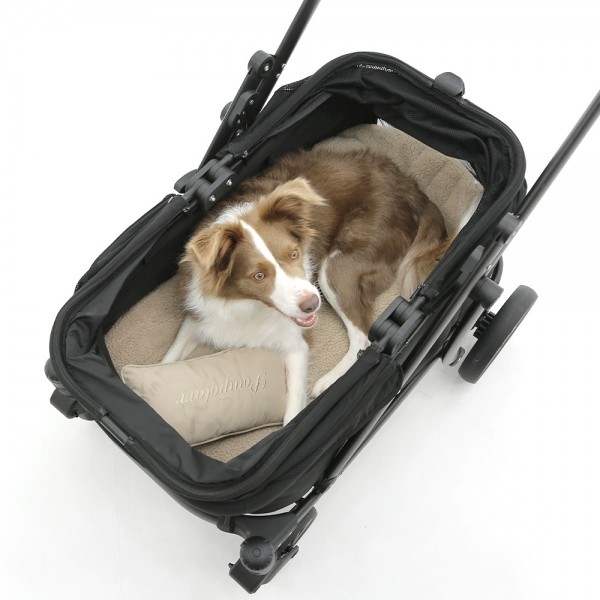 페오펫몰,폼포라펫 뽀글이 라이너 세트 펫웨건 애견 강아지 유모차 개모차 겨울용 쿠션 방석