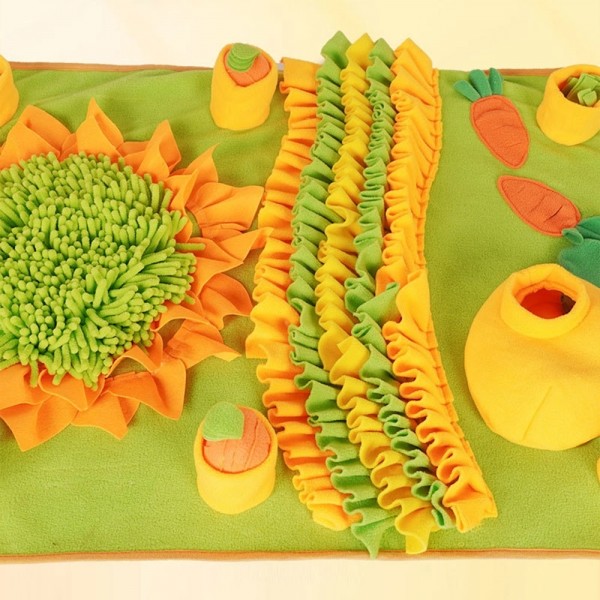 페오펫몰,[꽃길특가]크레용펫 강아지 노즈워크 매트 장난감 당근밭 후각놀이