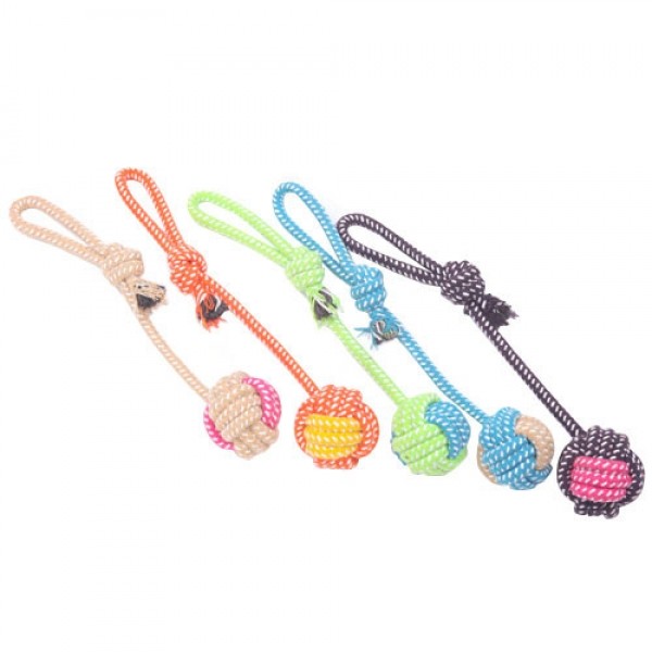 페오펫몰,[꽃길특가]크레용펫 강아지 장난감 이갈이 공 터그 놀이 로프 핸드볼