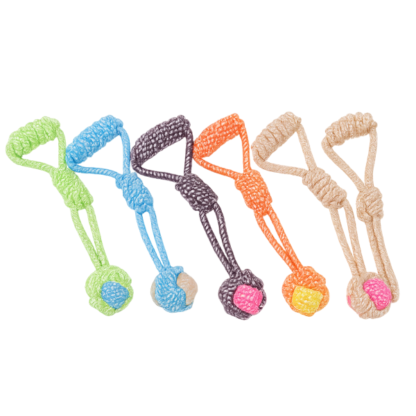 페오펫몰,[꽃길특가]크레용펫 강아지 장난감 이갈이 공 터그 놀이 로프 핸드볼