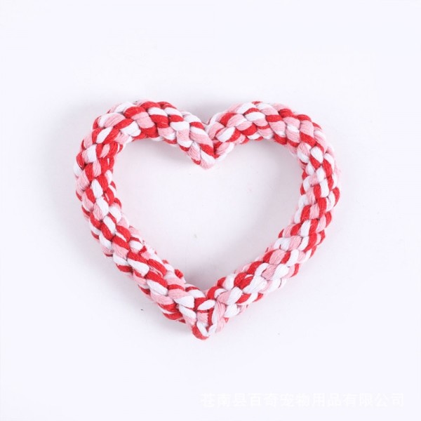 페오펫몰,크레용펫 강아지 장난감 이갈이 터그놀이 실타래 하트 로프