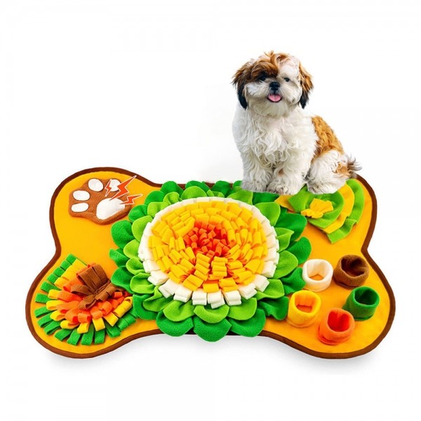 페오펫몰,[꽃길특가]크레용펫 강아지 노즈워크 매트 장난감 뼈다귀 후각놀이