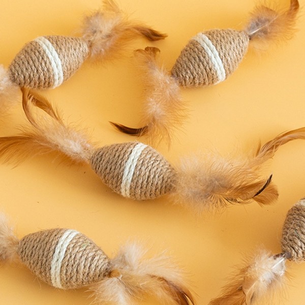 페오펫몰,크레용펫 네추럴 사이잘 로프 장난감 쥐 공 5종 모음