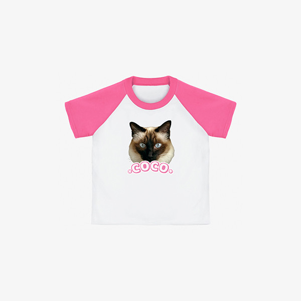 페오펫몰,[엔젤드로잉] 반려동물 강아지 고양이 사진 그림 커스텀 주문제작 키즈 래글런 티셔츠