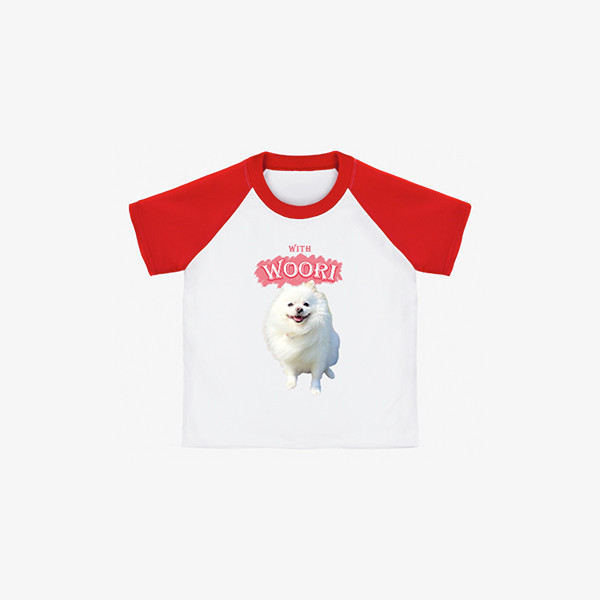 페오펫몰,[엔젤드로잉] 반려동물 강아지 고양이 사진 그림 커스텀 주문제작 키즈 래글런 티셔츠