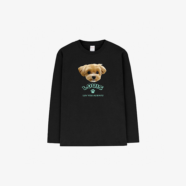 페오펫몰,[엔젤드로잉] 반려동물 강아지 고양이 사진 그림 커스텀 주문제작 긴팔티