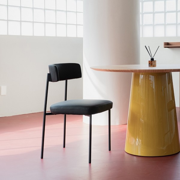 페오펫몰,[헨지디자인] 씨엘 라운드 실리콘 레더 체어 식탁의자