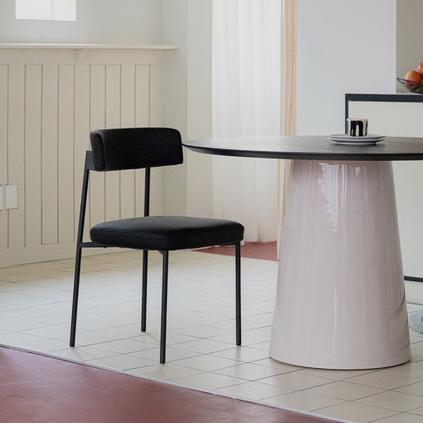 페오펫몰,[헨지디자인] 씨엘 라운드 실리콘 레더 체어 식탁의자