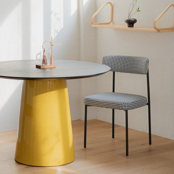 [헨지디자인] 씨엘 라운드 패브릭 체어 식탁의자