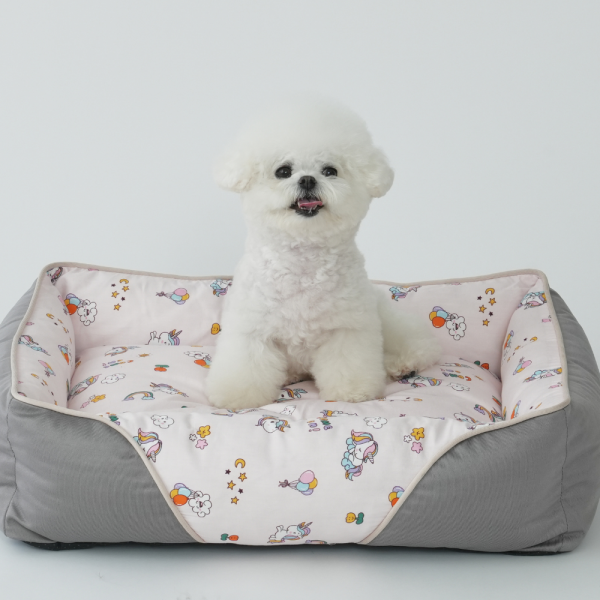 [펫앤마마][새해특가] 강아지 방석 쿠션 카툰 3종 (그린/그레이/베이지) M~XL