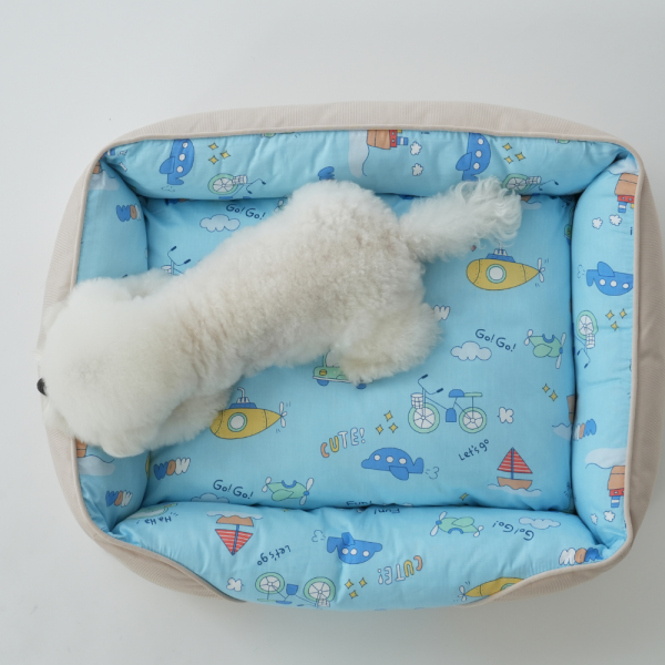 페오펫몰,[펫앤마마][새해특가] 강아지 방석 쿠션 카툰 3종 (그린/그레이/베이지) M~XL