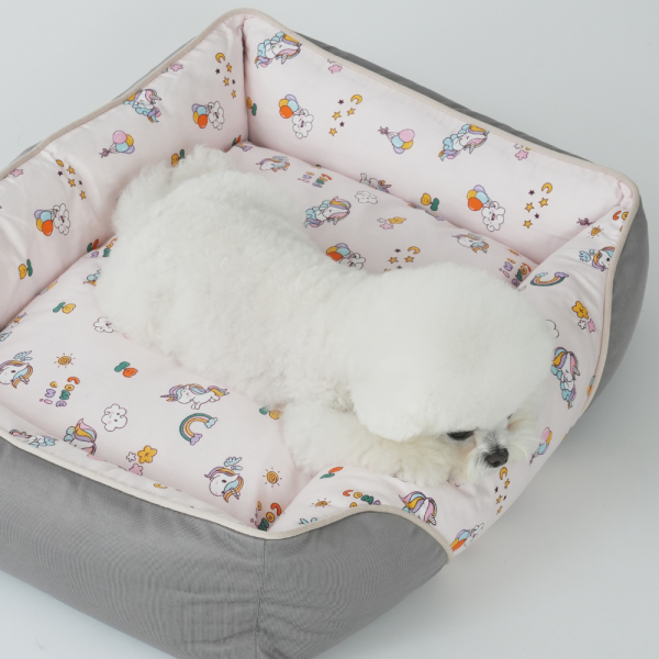 페오펫몰,[펫앤마마][새해특가] 강아지 방석 쿠션 카툰 3종 (그린/그레이/베이지) M~XL