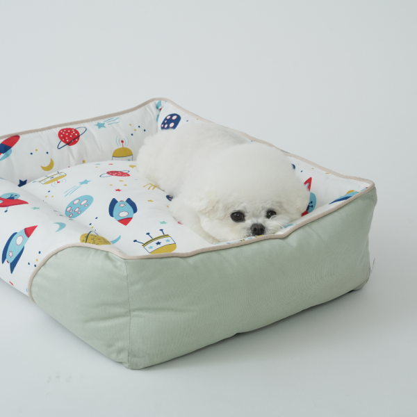 페오펫몰,[펫앤마마][새해특가] 강아지 방석 쿠션 카툰 3종 (그린/그레이/베이지) M~XL