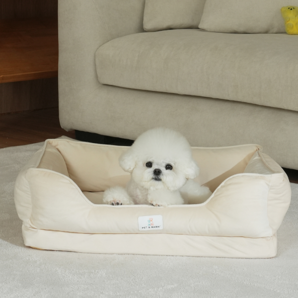 페오펫몰,[펜앤마마][새해특가] 강아지 방석 쿠션 사각 3종 (그레이/베이지/핑크) M~XL