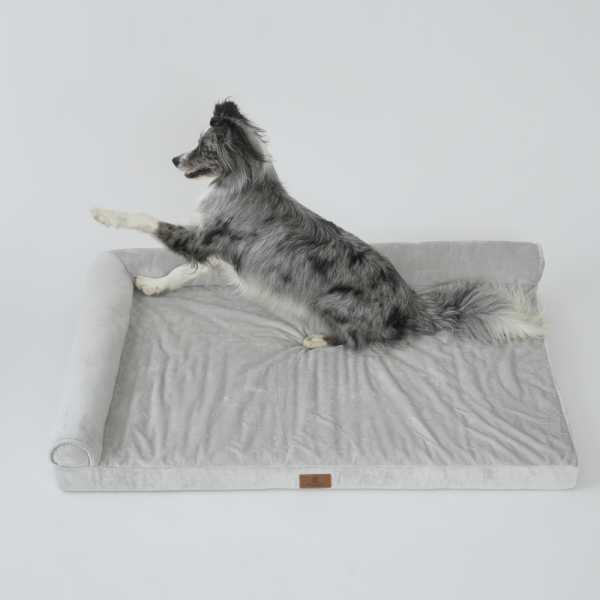 페오펫몰,[펫앤마마][새해특가] 대형견 강아지 방석 L자형 쿠션 03 2종 (그레이/진그레이) L~2XL
