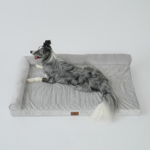 페오펫몰,[펫앤마마][새해특가] 대형견 강아지 방석 L자형 쿠션 03 2종 (그레이/진그레이) L~2XL