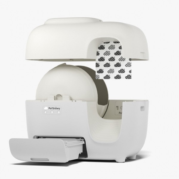 페오펫몰,[펫키지] 스마트 고양이 자동 화장실 화이트 (냄새 제거 특허) [반려동물]
