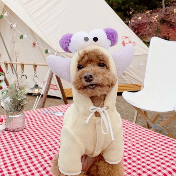 페오펫몰,(찰리롤리) 삐리삐리 강아지 후드 양털 후리스