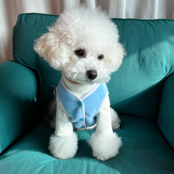 페오펫몰,보리밥 파스텔 후리스 조끼 강아지 옷