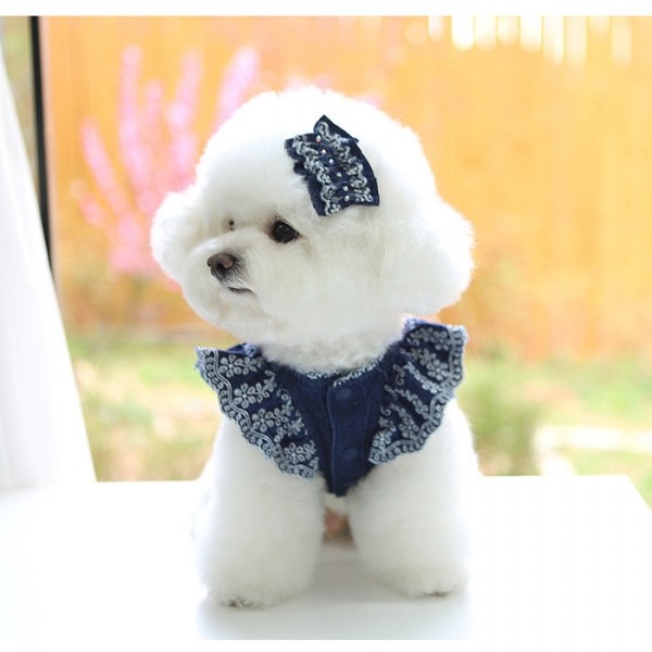 페오펫몰,레드퍼피 큐티레이스 데님원피스