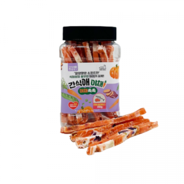 페오펫몰,레드퍼피 간식애야채 소프트 통(200g)