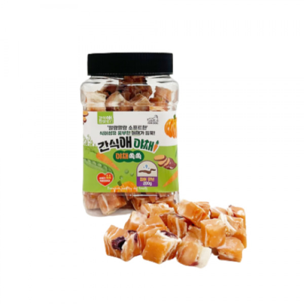 페오펫몰,레드퍼피 간식애야채 소프트 통(200g)