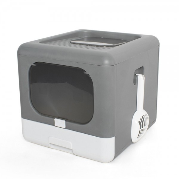 페오펫몰,레드퍼피 스퀘어 접이식 캣 토일렛 고양이화장실 플라스틱고양이 화장실 위생용품